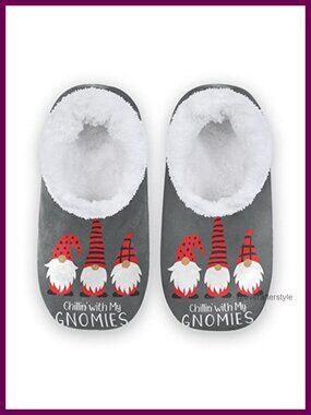 Fuzzy Memory Foam Slippers Soft Cotton Flannel Closed Toe
